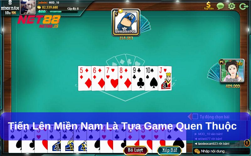 Tiến lên miền Nam - tựa game truyền thống cược thủ yêu thích