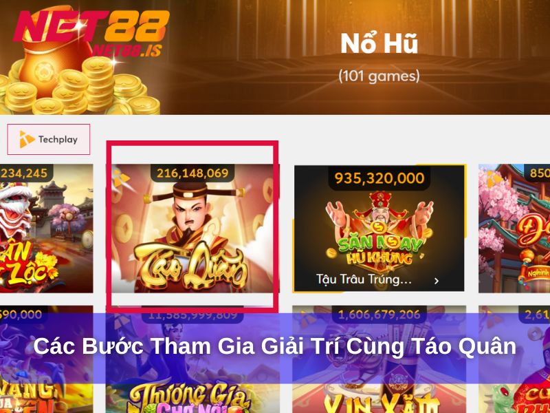 Các bước tham gia giải trí cùng Táo Quân