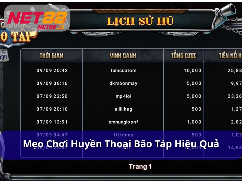 Mẹo chơi huyền thoại bão táp thắng lớn